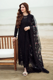 NUREH-3PC LAWN CHIKENKARI LASER EMBROIDERED SHIRT WITH ORGANZA EMBROIDERED PRINT DUPATTA - NS 3667