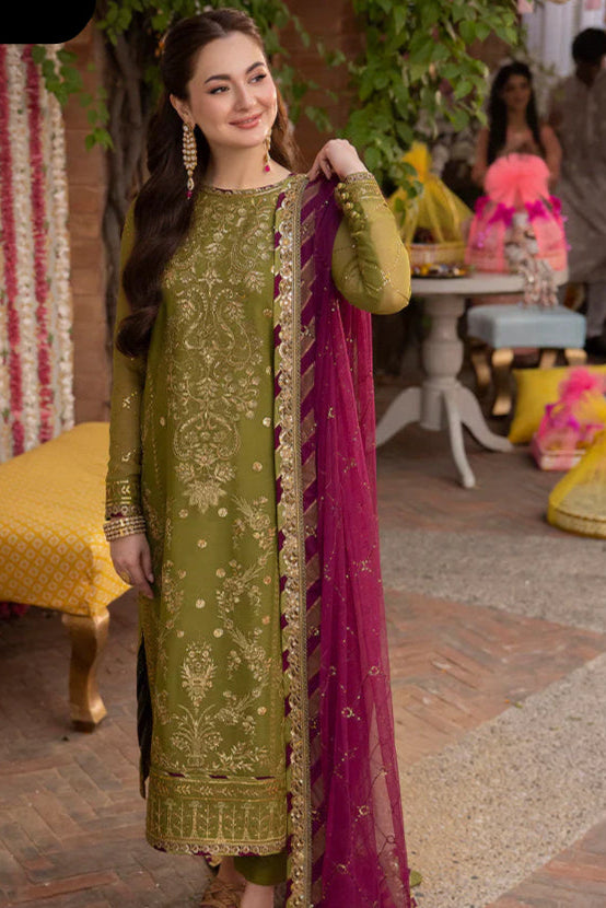 Asim Jofa Lawn 3PC Embroidered With Chiffon Embroidered Dupatta-1032