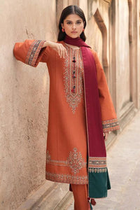 Fully Embroidered LINEN 3Pc With Printed Chiffon Duppata Winter Collection