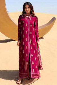 Fully Embroidered LINEN 3Pc With Printed Chiffon Duppata Winter Collection