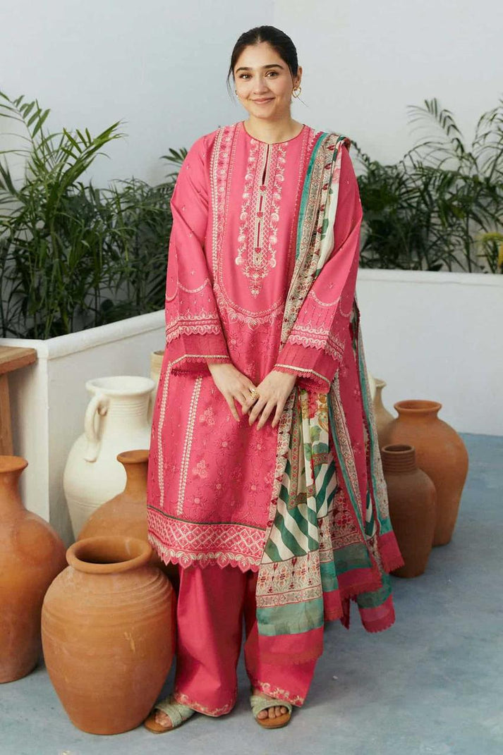 Zara Shahjahan – Embroidered Lawn 3PC – Summer Collection 2025 DW 465